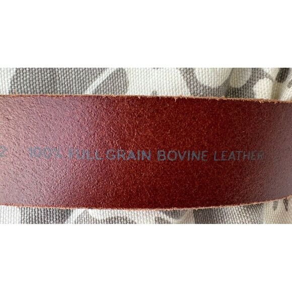 LEVI'S Brown Genuine Leather Belt Size 80/32 Small Made in Mexico NWT - Picture 4 of 6